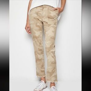 Nili Lotan Jenna Camo Raw Hem Pant Size 4
